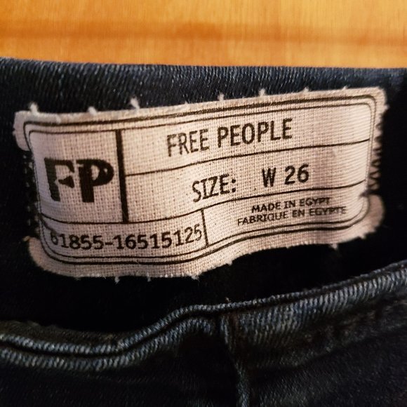 Free People Pull on Skinny Jeans Frayed Raw Hem - Picture 10 of 13